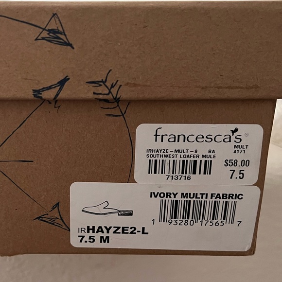 Indigo rd, size 7.5 mules - Picture 4 of 5